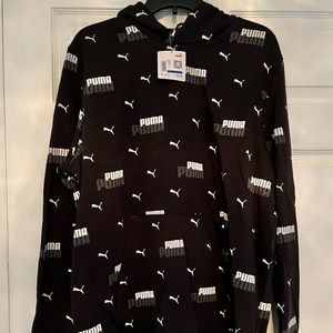 Puma men’s black logo sweatshirt size S,M, L, XL nwt retails $60